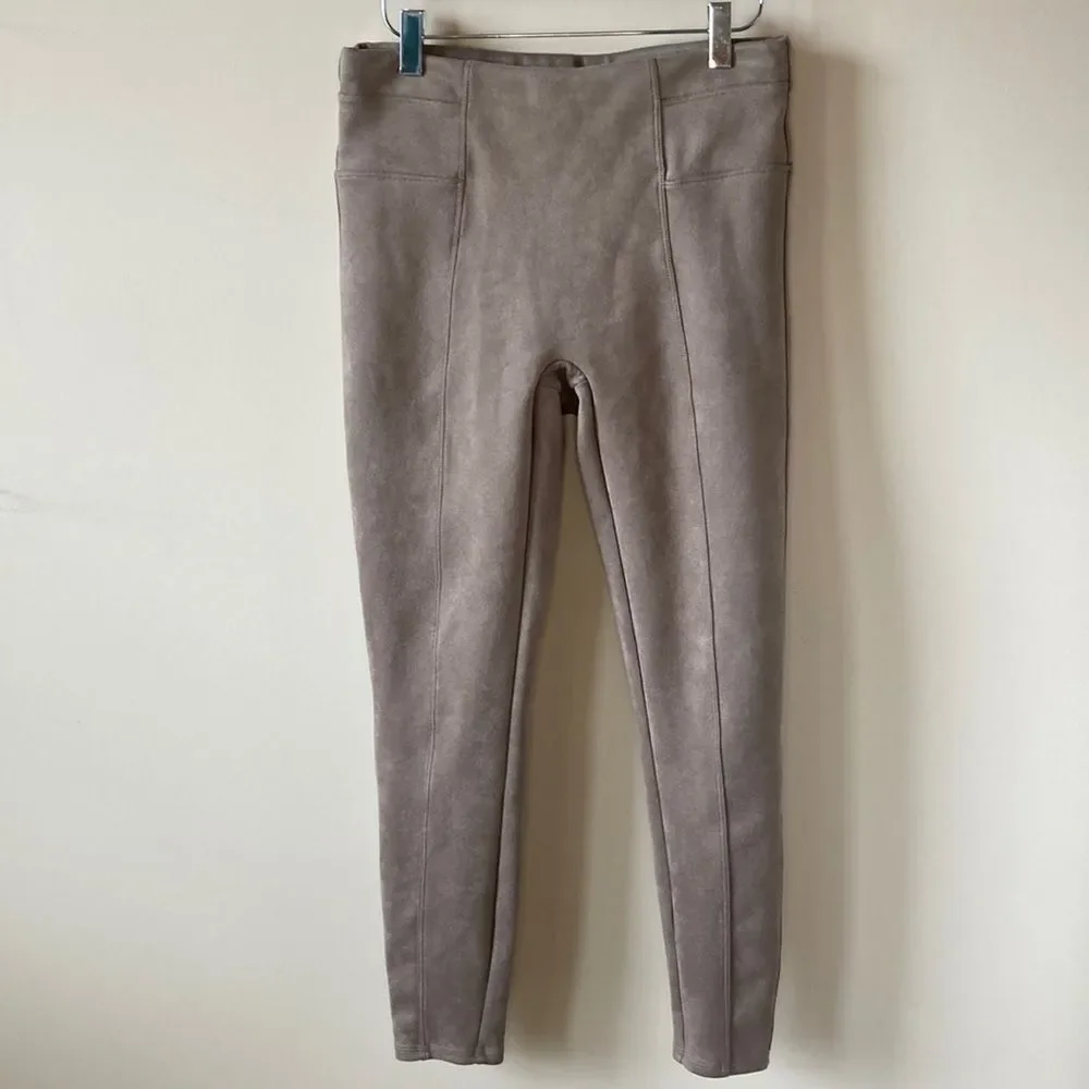Spanx Faux Suede Leggings Camel Size Medium - Picture 3 of 14
